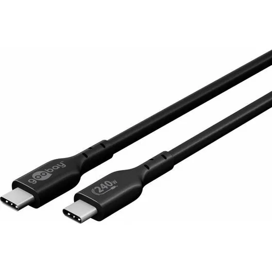 Goobay USB-C 2.0-kabel 240W (1 m) – Sort