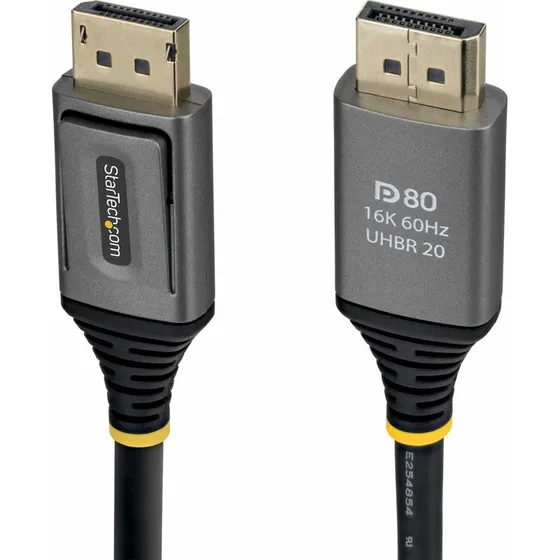 StarTech.com DisplayPort 2.1 Kabel - 0,5m - 80 Gbps - Sort