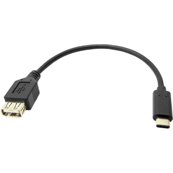Goobay USB-C til USB-A 3.0 forlængerkabel 0,2 m – Sort