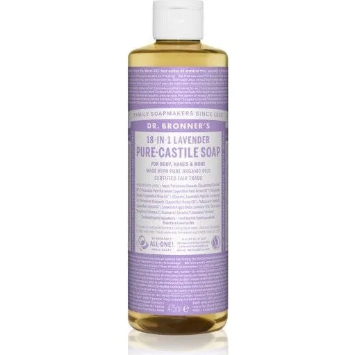 Dr. Bronner's Flydende Sæbe 18-i-1 Lavendel, 475 ml