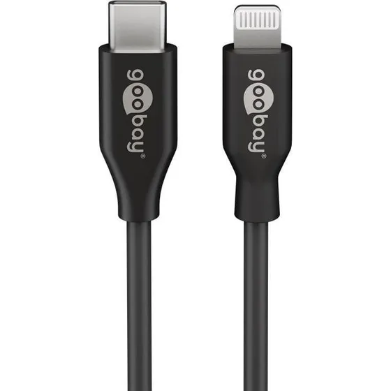 Goobay Lightning–USB-C kabel 2 m, sort (MFi)
