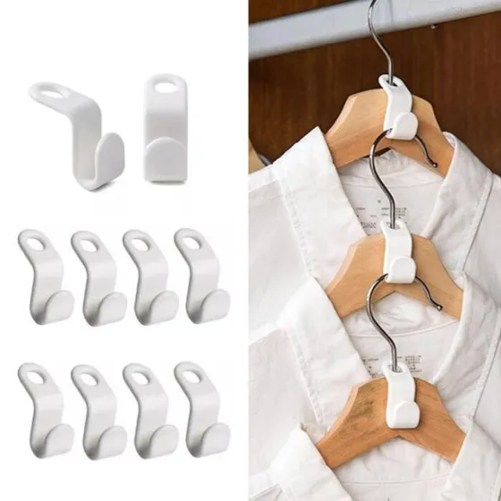 10-pak Tøjbøjle Tilslutningskrog Organizer (6 x 2 cm)