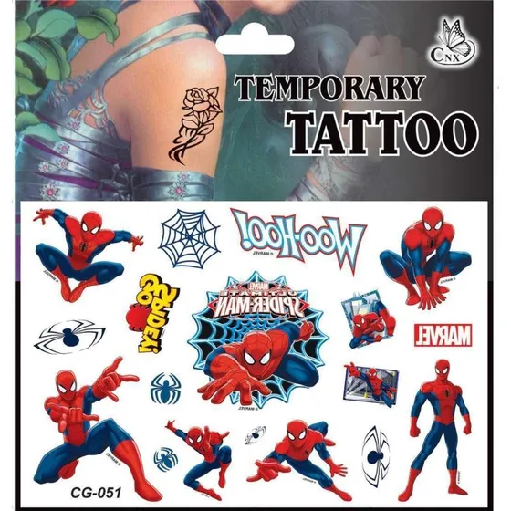 Spiderman Tatoveringer - 15 stk. Avengers motiver