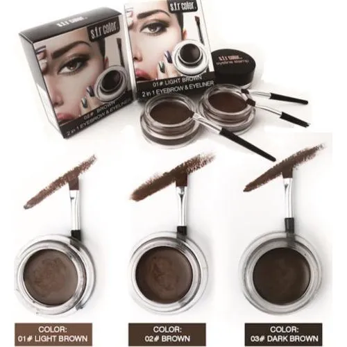 Øjenbrynsgel & Øjenbrynspomade med 2-i-1 Eyeliner, 2,8 g