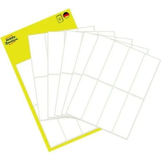 Avery etiketter 50 x 19 mm, 48 stk, hvide