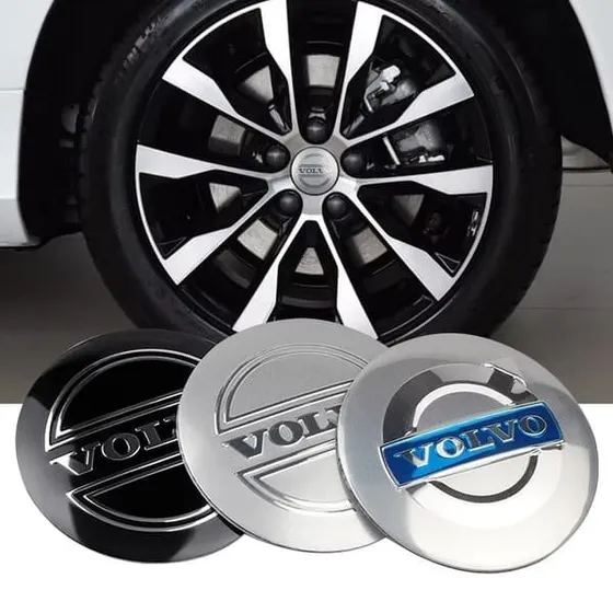 Volvo Centerkapsler 64 mm – 4-pak med logo