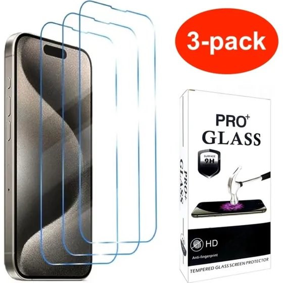 3-pak iPhone 16 Pro Max skærmbeskyttelse i hærdet glas