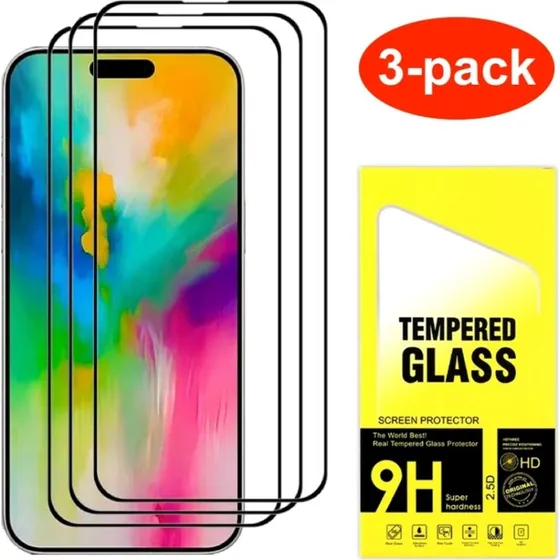 3-pak iPhone 16 Pro Max Skærmbeskyttelse i hærdet glas