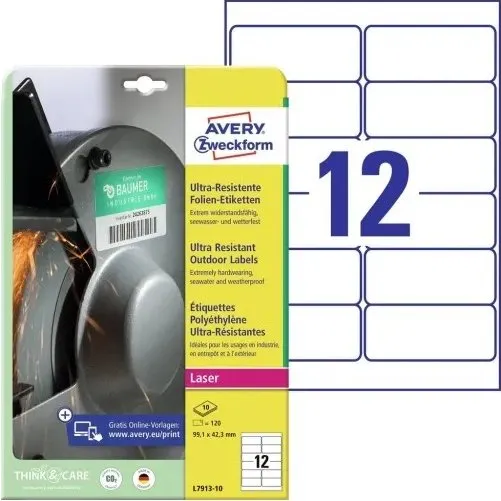 AVERY ZWECKFORM L7913-10 etiketter 99,1×42,3 mm (udendørs)