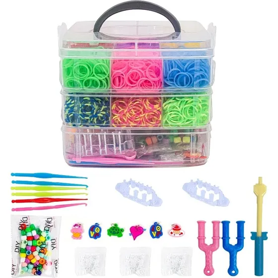 Mega kit Loom Bands - 4500 stk. med tilbehør
