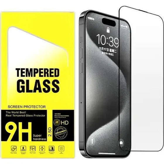 2 stk. Hærdet glas skærmbeskytter til iPhone 15 Pro Max