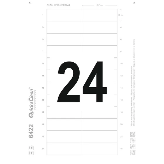 Avery indstik til navneskilte 64 x 22 mm — 240 stk