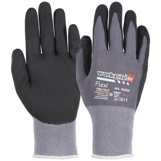 Worklife Flexi arbejdshandske nylon-spandex str. 8