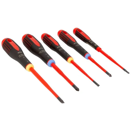 Bahco Ergo Slim VDE skruetrækkersæt 5 dele (ligekærv/PZ) 1000V