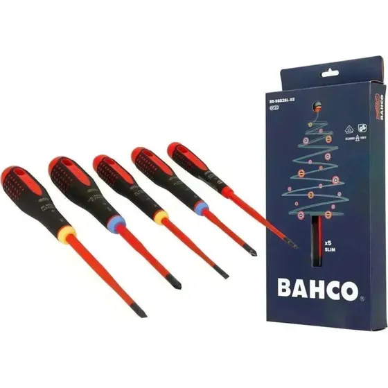 Bahco Skruetrækkersæt ERGO™ 5 dele (slimblade, 1000 V)