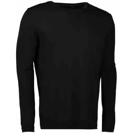 Seven Seas The Knit S650 Pullover i sort merino uld, 2XL