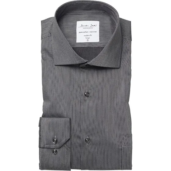 Seven Seas Skjorte Modern Fit - Koksgrå - 51/52-5XL