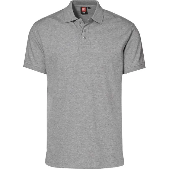 ID Piqué Polo Stretch Grå Melange