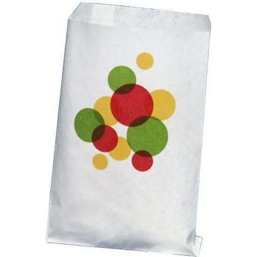 20 stk. Retro Slikposer - Hvid med prikker - 17,5 x 12 cm