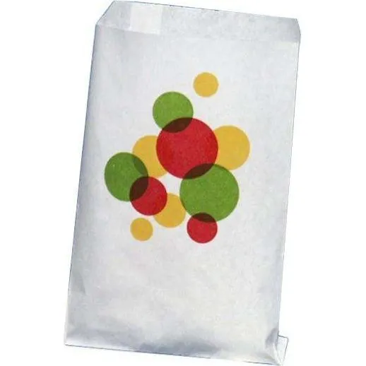 100-pak Retro Slikposer - Hvid med prikker - 17 x 12 cm