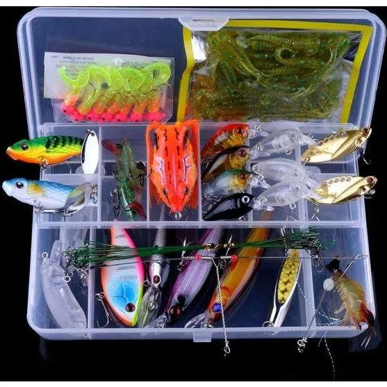 Kit med fiskelokker: Minnow, Crankbait & Wobler (3,5-11,5 cm)