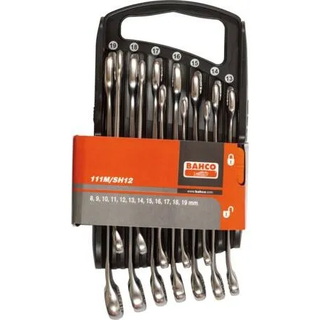 Bahco ringgaffelnøglesæt 8-19 mm, 12 dele (111M/SH12)