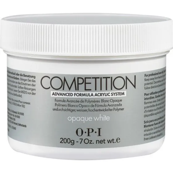 OPI Competition Akrylpulver Hvid Mat 200 g