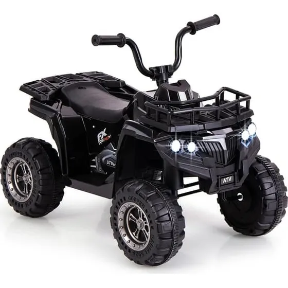 6V Elektrisk Børne-ATV med MP3 & LED Lys, Sort