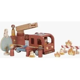 Little Dutch brandbil i træ med figurer og udtrækbar stige