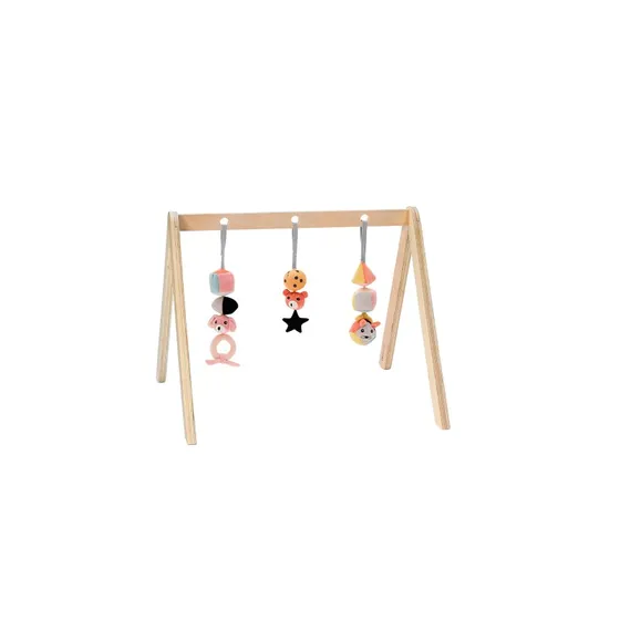 Baby Gym Wood aktivitetsstativ i træ, natur (60x55x47.5 cm)
