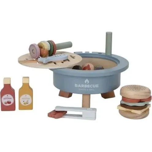 Little Dutch Grillsæt i træ, 34 dele