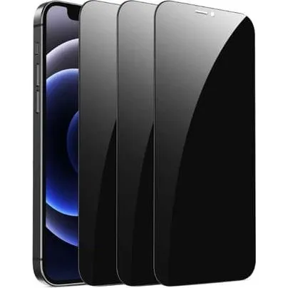 3-pak iPhone 12 mini skærmbeskytter – Privatliv & 9H Hærdet Glas