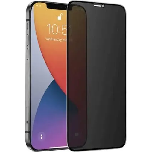 iPhone 12 Pro Max Skærmbeskytter - Hærdet Glas med Privatliv