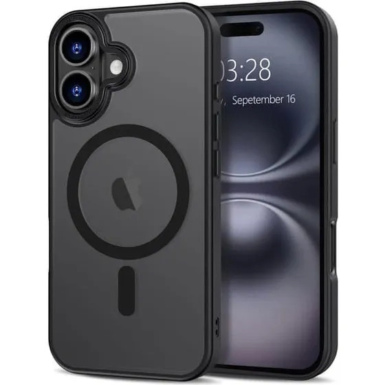 iPhone 16 Cover - MagSafe Matteret - Sort