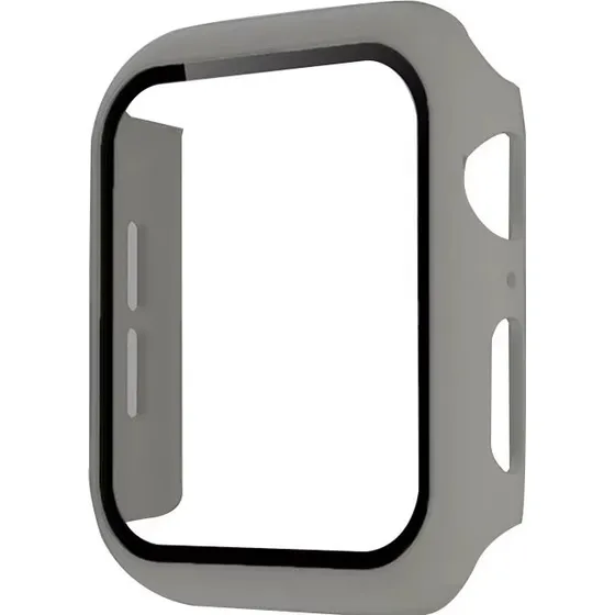Apple Watch 40mm 2-i-1 Stødabsorberende Etui & Hærdet Glas - Grå