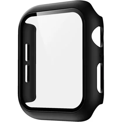 Apple Watch 40mm 2-i-1 Stødabsorberende Etui & Hærdet Glas - Sort