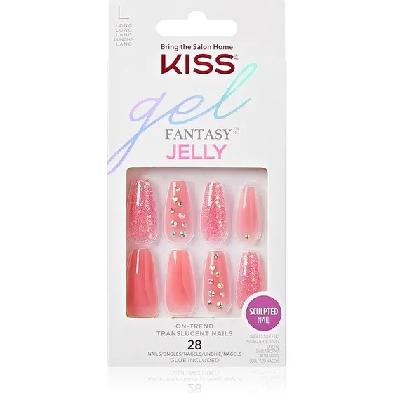 KISS Gel Fantasy Jelly False Nails 28 stk