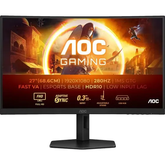 AOC C27G4ZXU 27" FHD 280 Hz buet (sort)