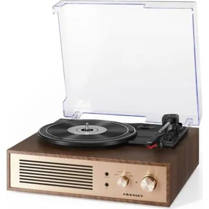 Crosley Miles Pladespiller - Valnød
