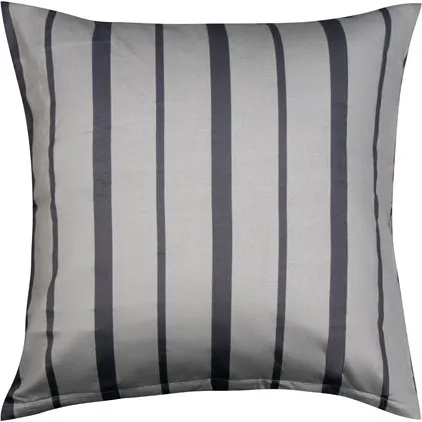 Excellent By Borg pudebetræk 60x63 100% bomuldssatin 300 TC - grå/sort