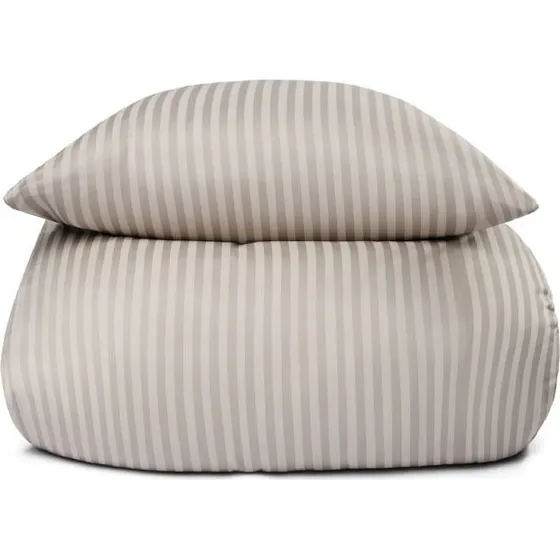 Borg Living Junior sengetøj 100x140 cm - 100% bomuldssatin, sand