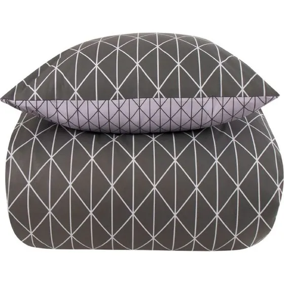 Borg Living Harlequin Grey sengetøj 200x200 cm (100% bomuld)