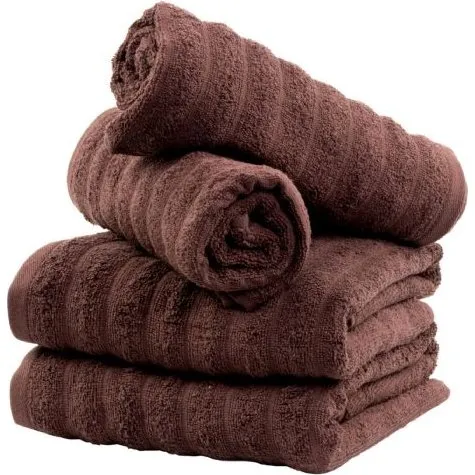 Borg Living Badehåndklæder 2 stk 70x140 cm – Brun, 100% kæmmet bomuld