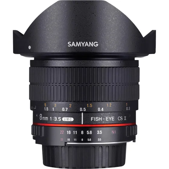 Samyang 8mm f/3.5 Fisheye II til Canon EF