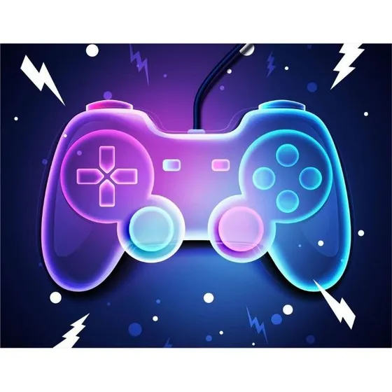 Borg Living Børnetæppe Gamer 100x140 cm - Multi fleece