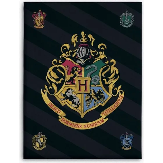 Harry Potter børnetæppe 100x140 cm – fleece med Hogwarts-logo