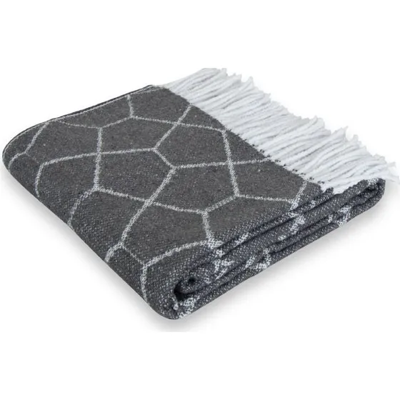 Nordstrand Home plaid 130x200 cm – Honey Grey cube, 60% bomuld