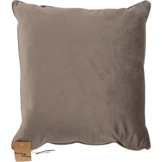 Borg Living Pyntepude 45x45 cm - Grå velour