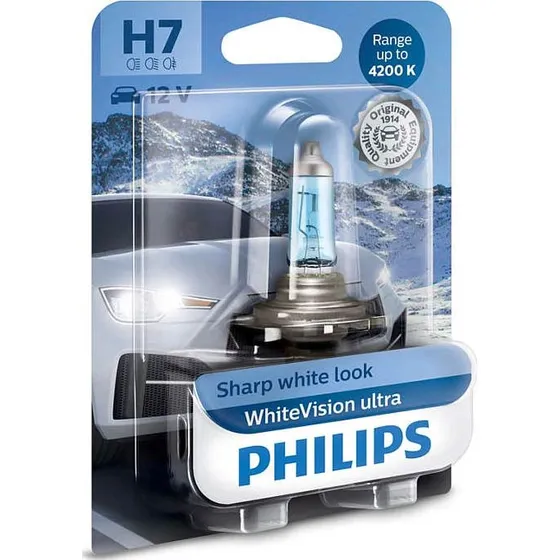 Philips WhiteVision Ultra H7 55W 12V - 1 stk.