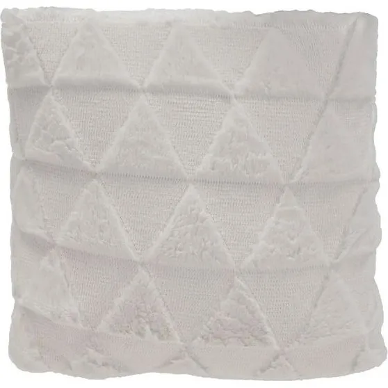 Borg Living pyntepude 45x45 cm – hvid med trekantmønster